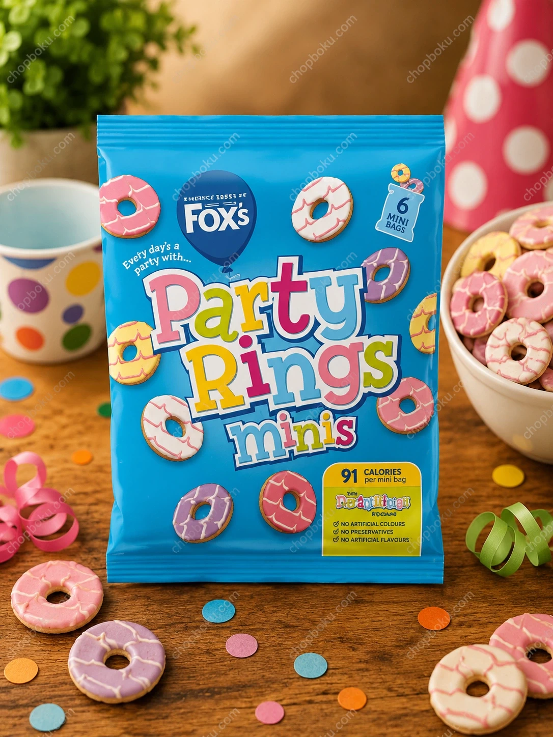 Fox's Mini Party Rings Multipack 120g (6 Packs)