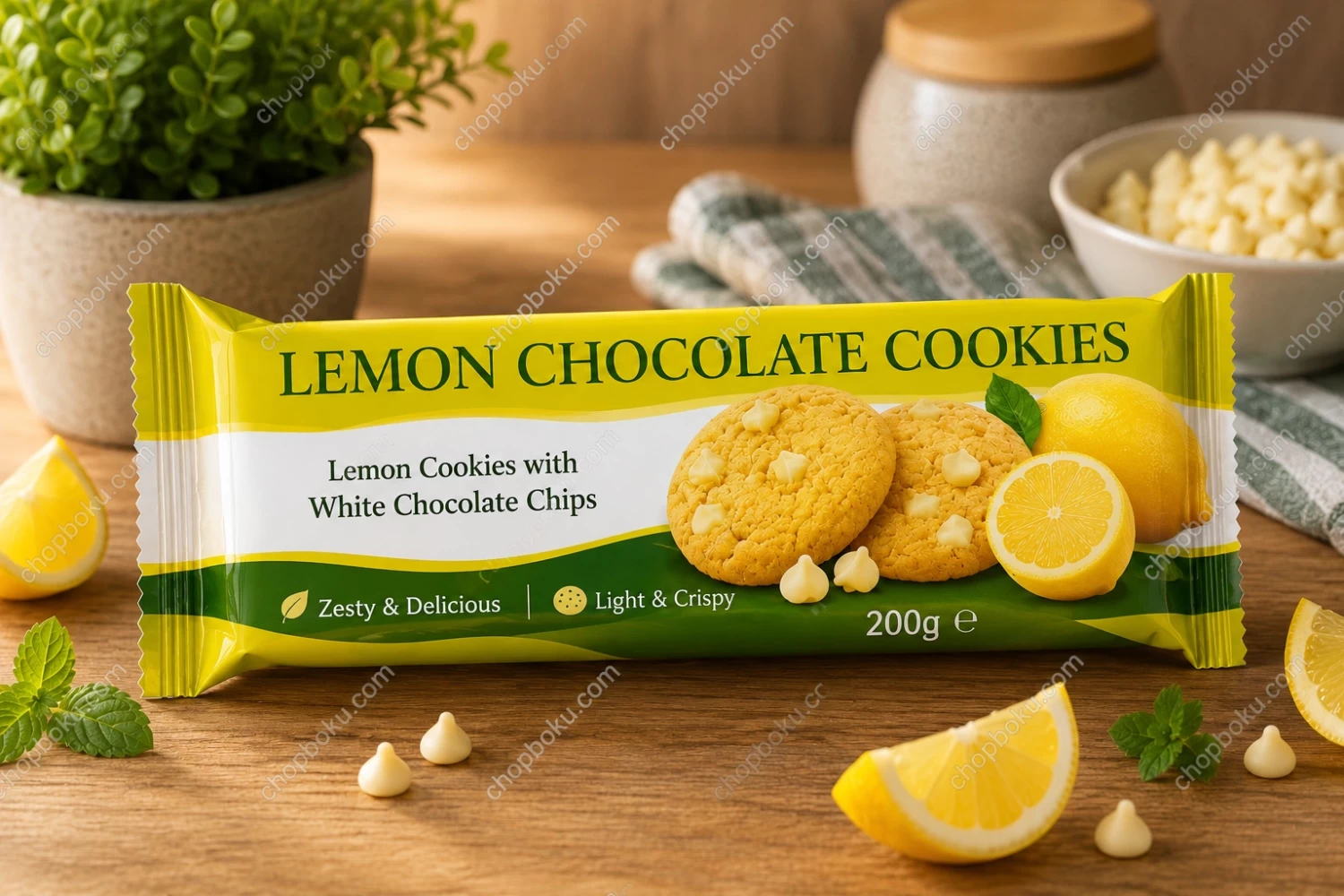 MERBA Lemon White Chocolate Cookies 200g – Premium Dutch Imported Gourmet Cookies in Lagos Nigeria