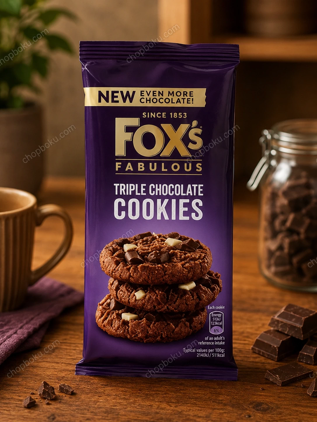 Fox's Fabulous Triple Chocolate Cookies 180g