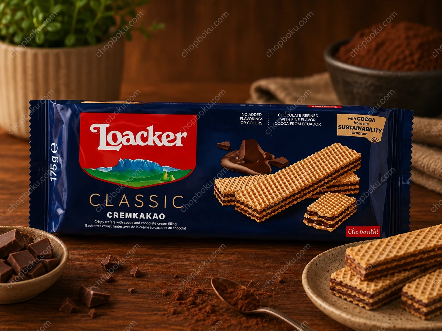 Loacker Classic Cremkakao Chocolate Wafer Biscuits 175g