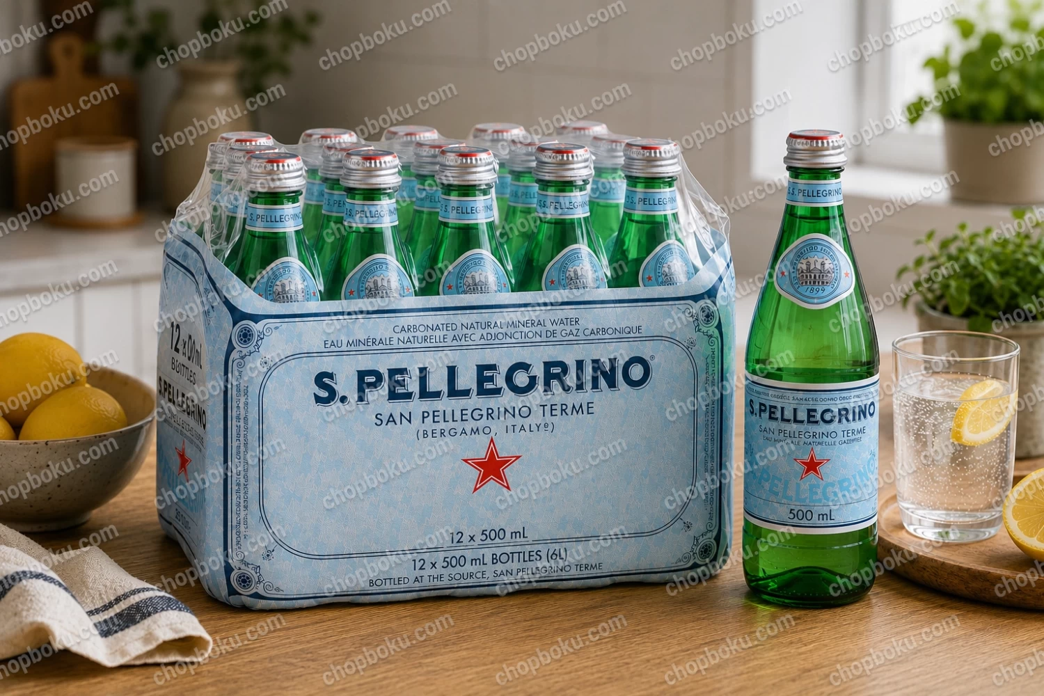 San Pellegrino Sparkling Natural Mineral Water 500ml (Pack of 12)