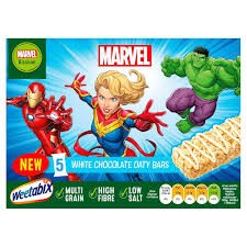 WEETABIX MARVEL OATY WHITE CHOCOLATE BARS