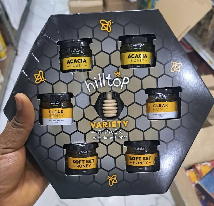 Hilltop CLEAR HONEY PAL AND RATURAS CLEAR HONEY VARIETY 6 PACK With Honey Dipper
