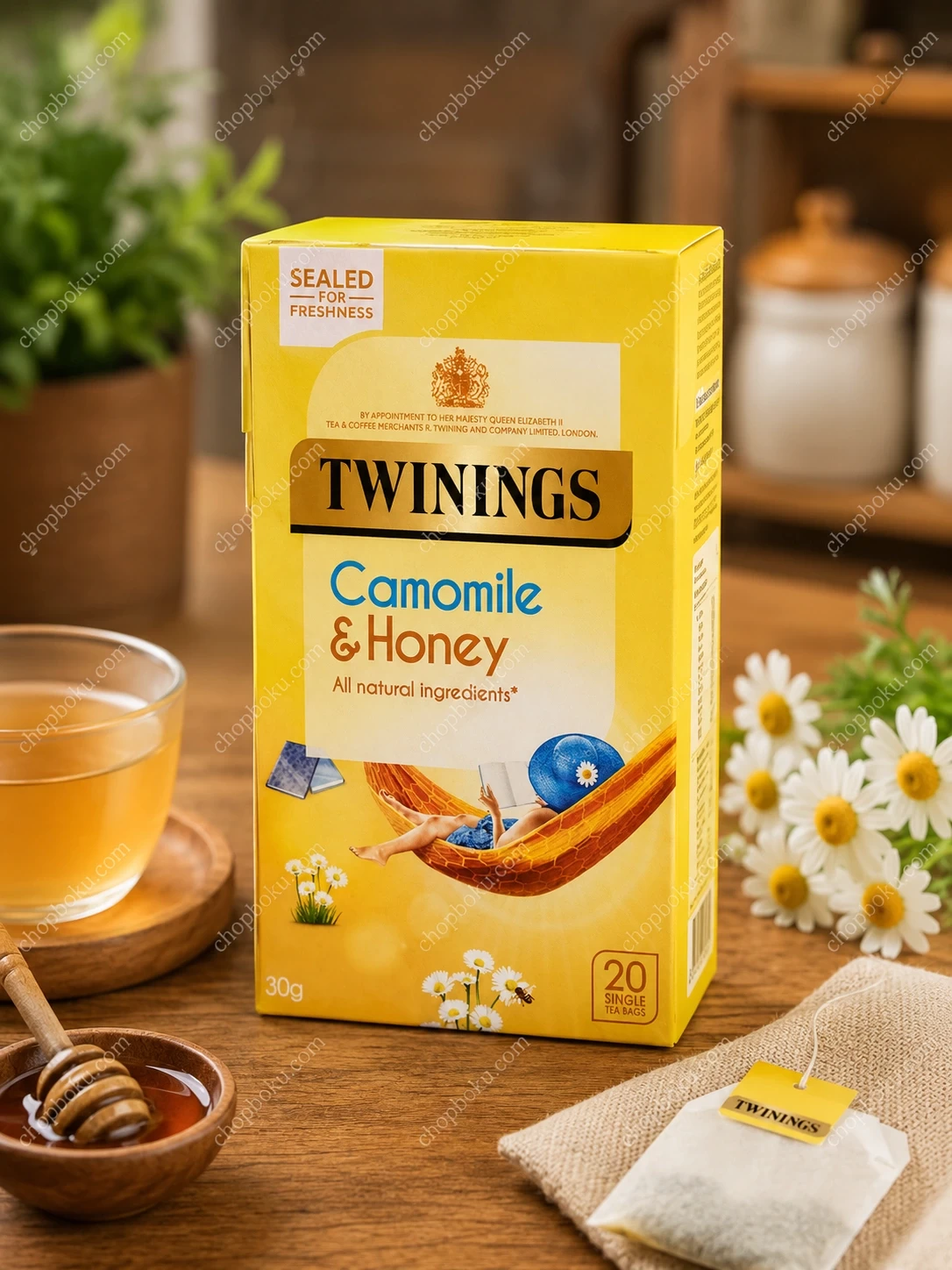 Twinings Wellbeing Camomile Honey & Vanilla Tea 30g (20 Tea Bags × 4 Packs)