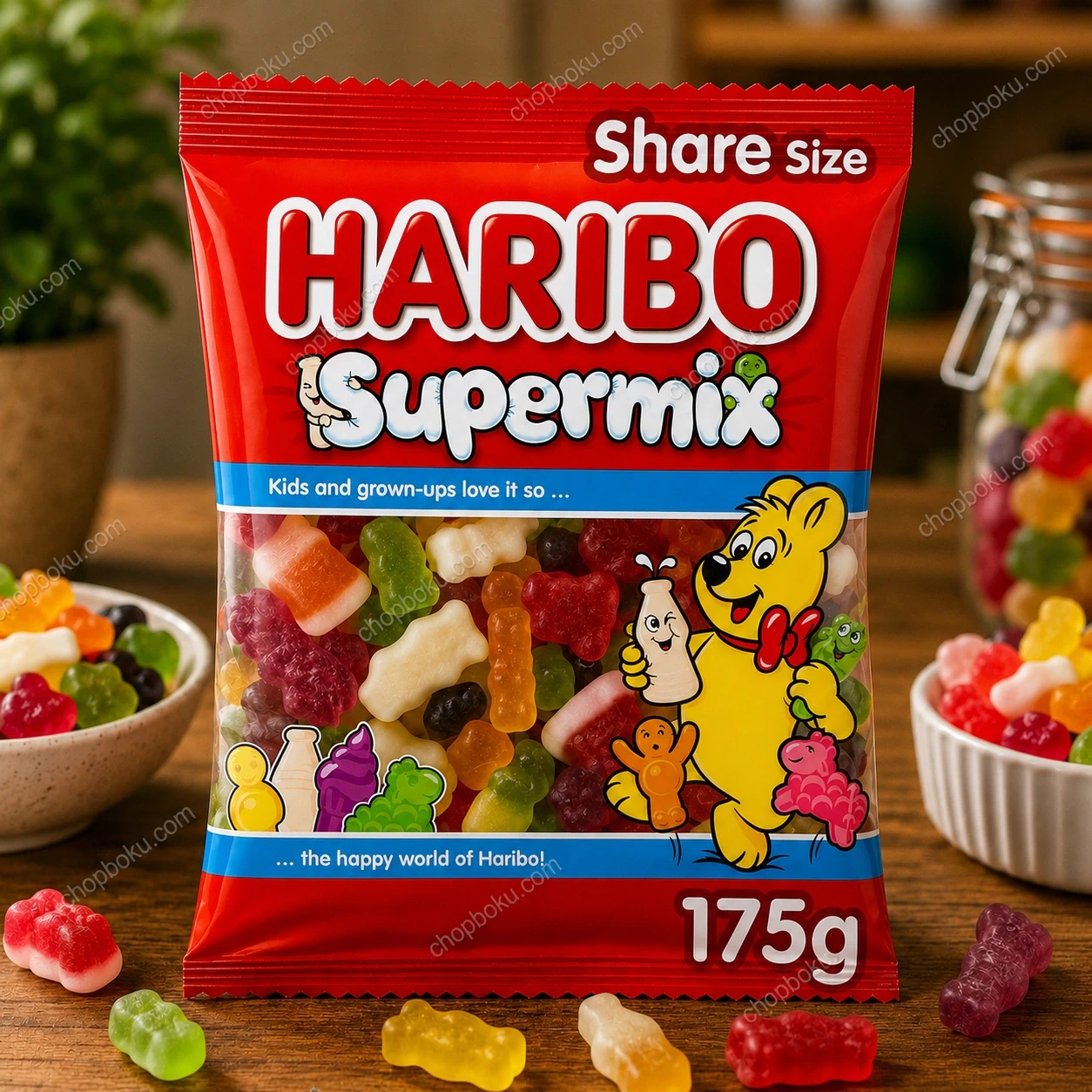 Haribo Super Mix Fruit, Milk & Sweet Foam Gums 175g