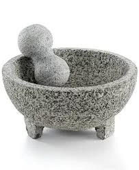 Premium Quality Granite Molcajete Mortar & Pestle – Authentic Hand-Carved Spice Grinder for Pepper, Sauce & Herbs | Durable Kitchen Tool in Lagos, Abuja, Nigeria