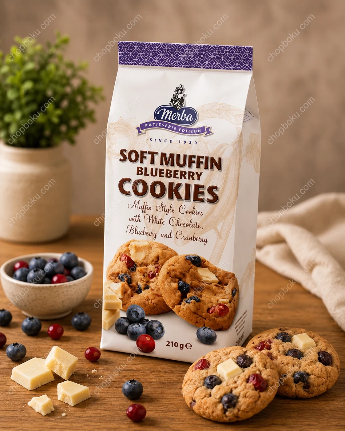 Merba Soft Muffin Blueberry 210g