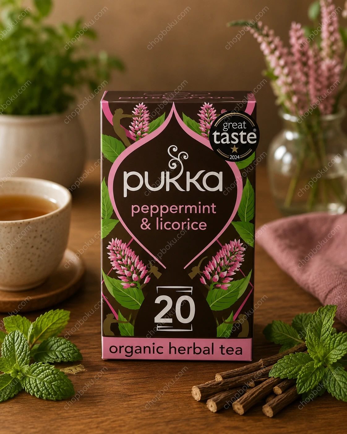 Pukka Organic Peppermint & Licorice Tea 20 Tea Bags (30g)