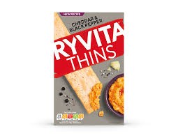 Ryvita Thins Cheddar Cheese & Black Pepper
