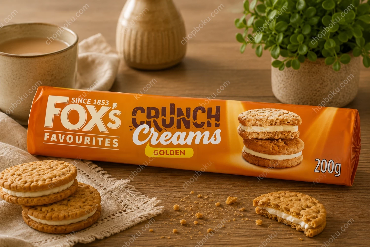 Fox's Crunch Creams Golden Biscuits 200g