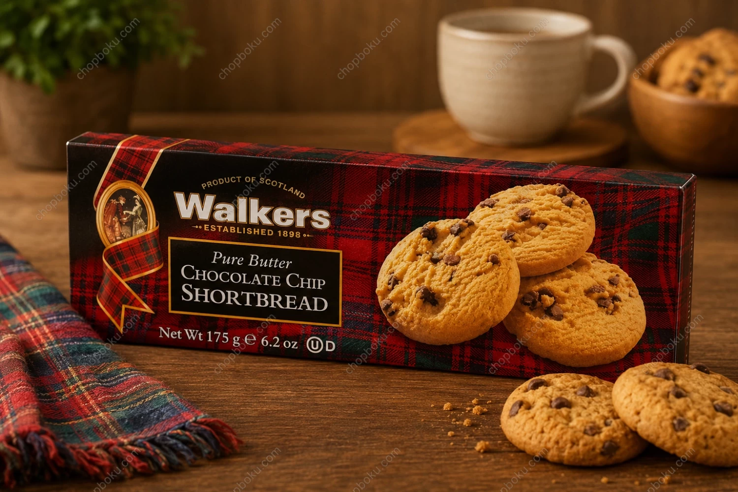 Walkers Pure Butter Chocolate Chip Shortbread 175g