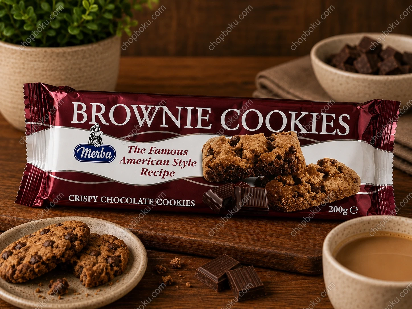 Merba Brownie Cookies 200g – Premium Dutch Chocolate Brownie Cookies in Lagos Nigeria
