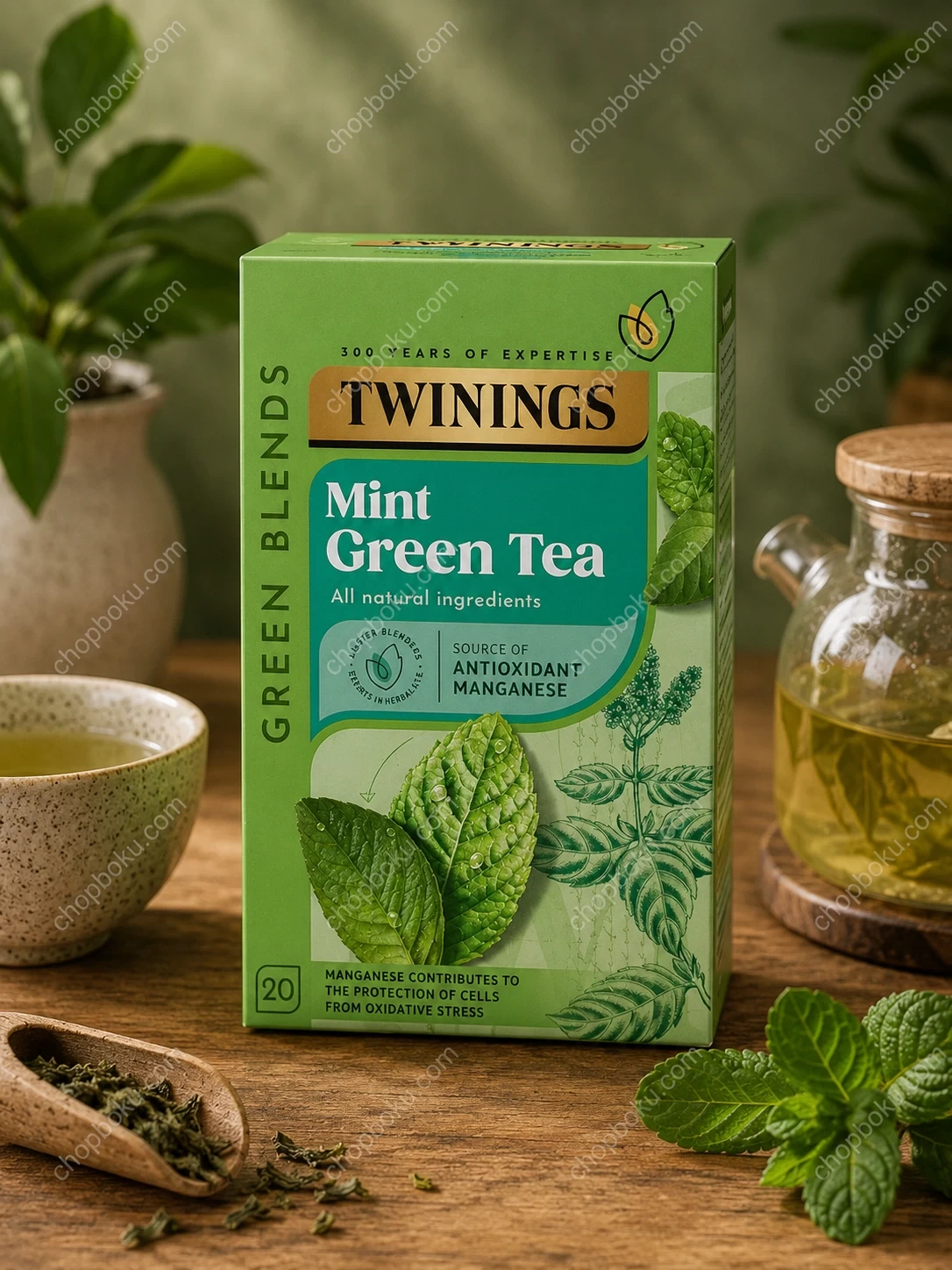 Twinings Pure Green Tea & Mint 20 Tea Bags (50g)