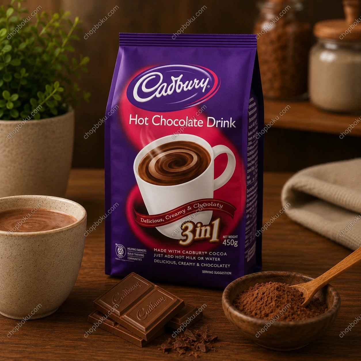 Cadbury Hot Chocolate Drink 3 in 1 450g