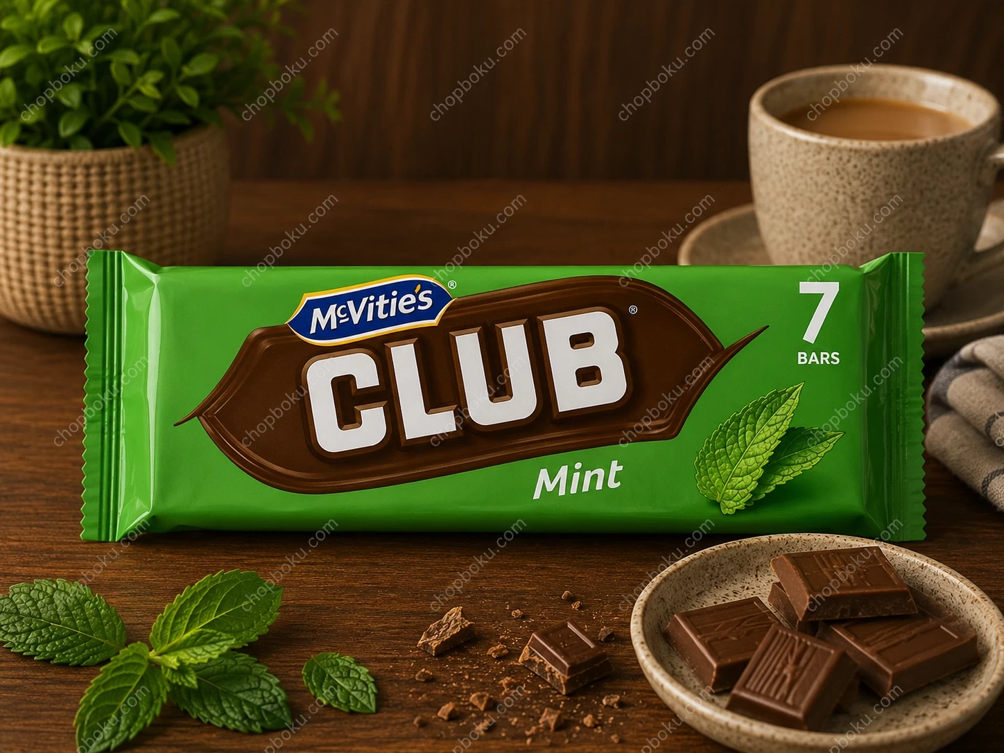 McVitie's Club Mint Biscuit Bars Multipack 7 × 22g